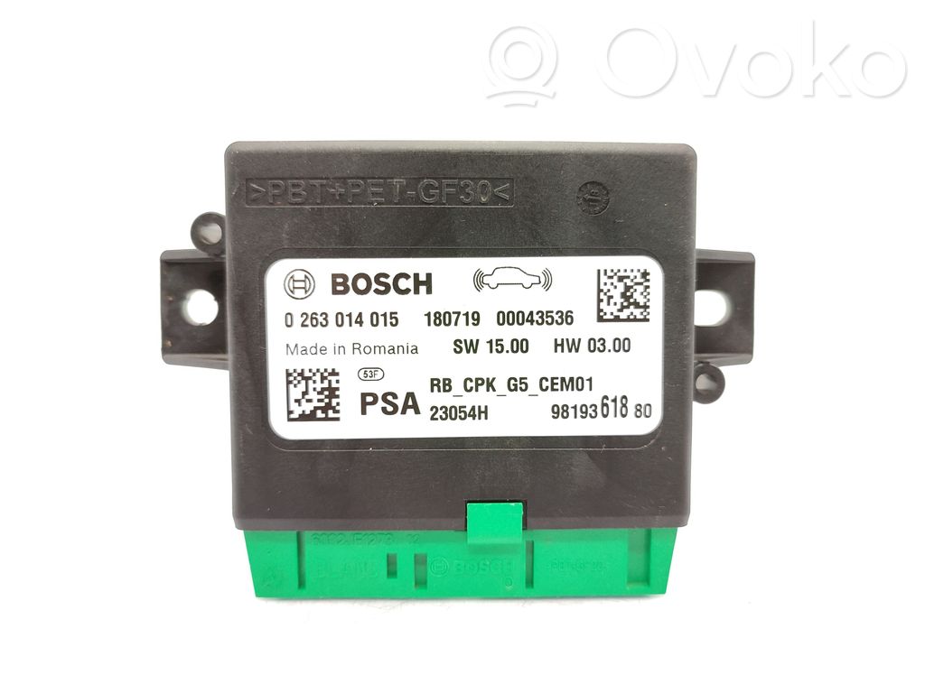 Peugeot 2008 I Unité de commande, module PDC aide au stationnement 