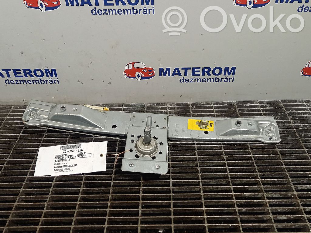Opel Corsa D Alzacristalli della portiera posteriore con motorino 