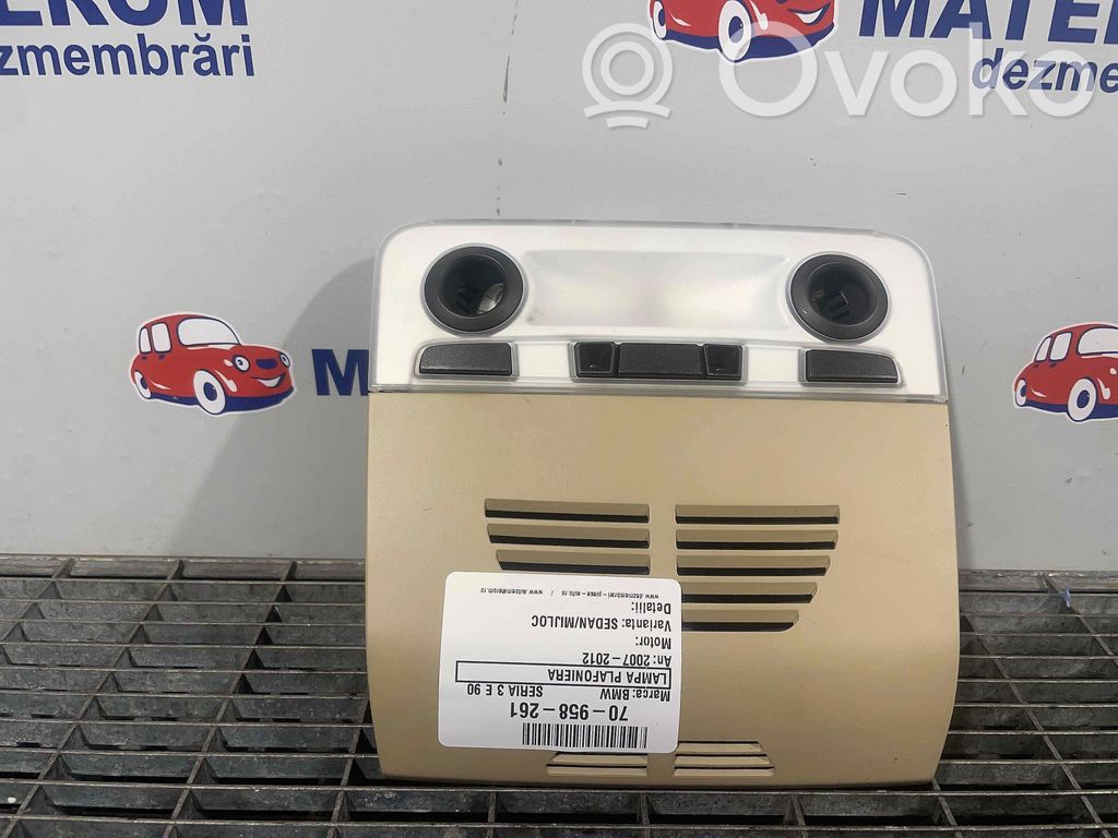 BMW 3 E90 E91 Garniture de console d'éclairage de ciel de toit 