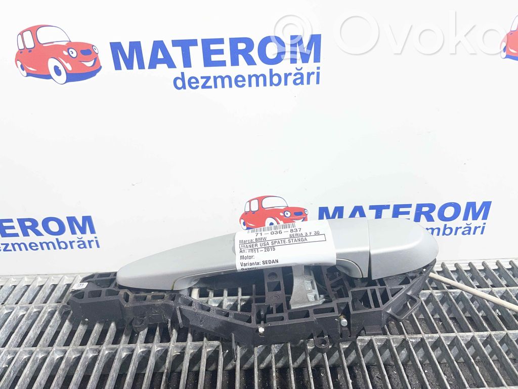 BMW 3 F30 F35 F31 Klamka zewnętrzna drzwi tylnych 