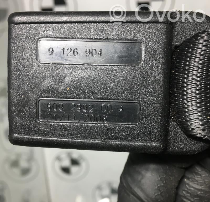 BMW 3 E90 E91 Pas bezpieczeństwa fotela tylnego środkowego 