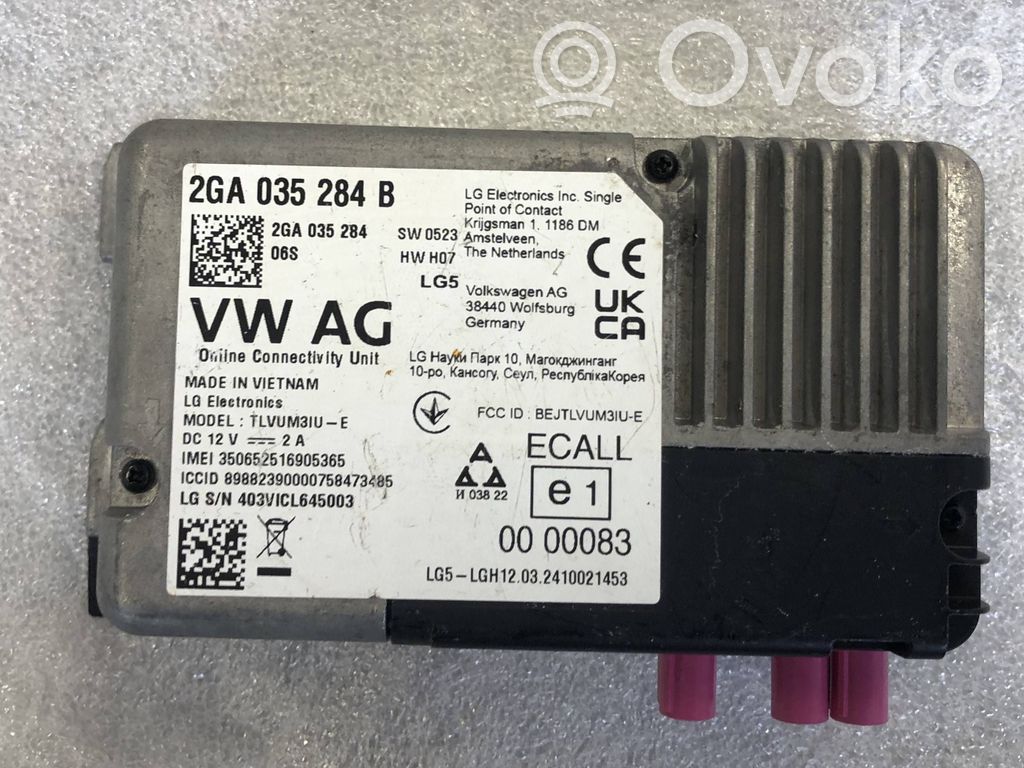 Other control units/modules   2GA035284B,2GA035284