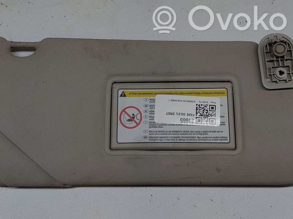 Citroen C3 Picasso Sun visor 