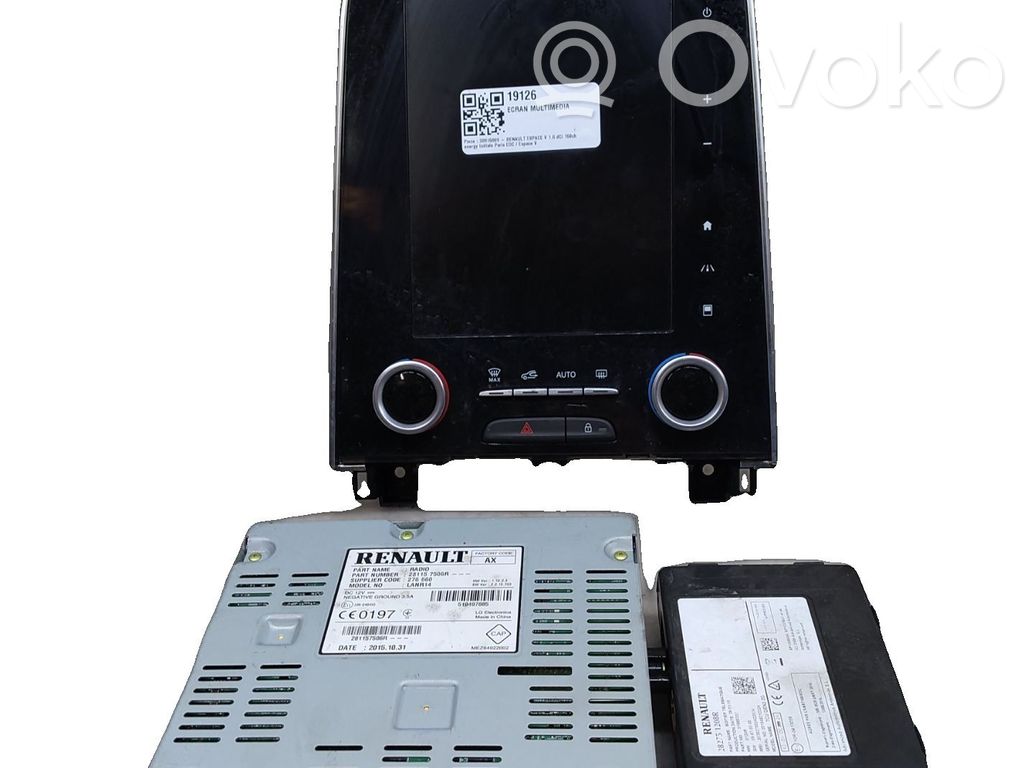 Renault Espace V (RFC) Monitor / wyświetlacz / ekran 