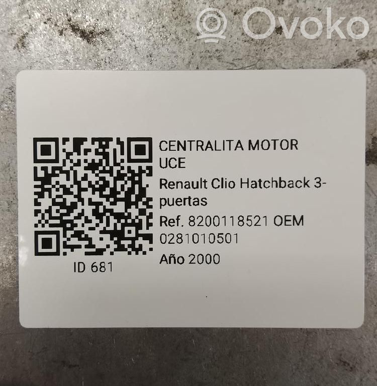Renault Clio II Engine control unit/module 
