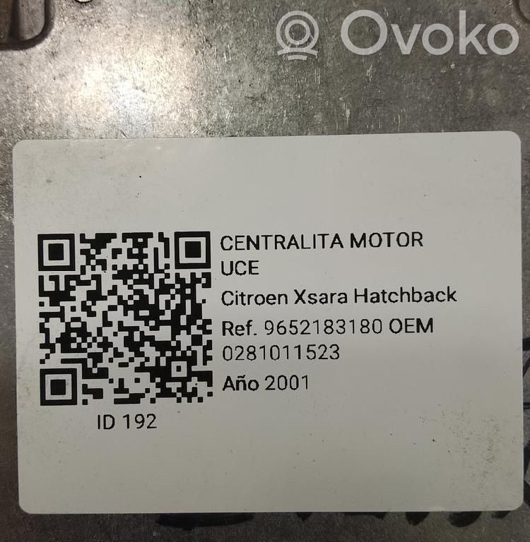 Citroen Xsara Engine control unit/module 