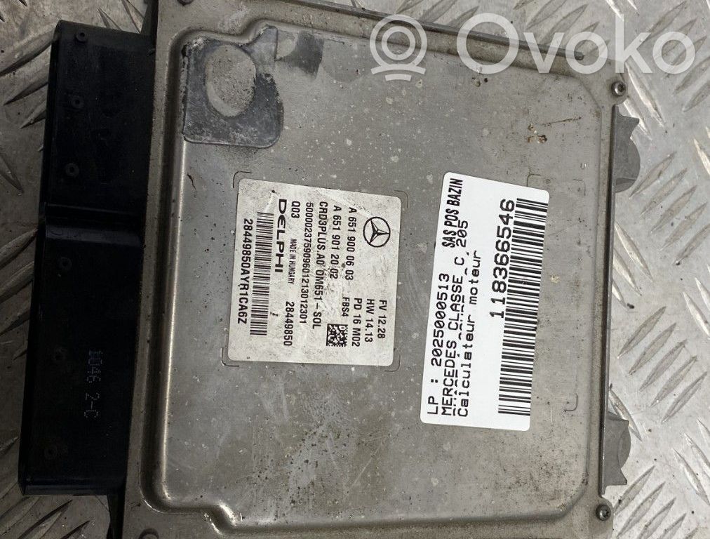 Mercedes-Benz C W205 Engine control unit/module 