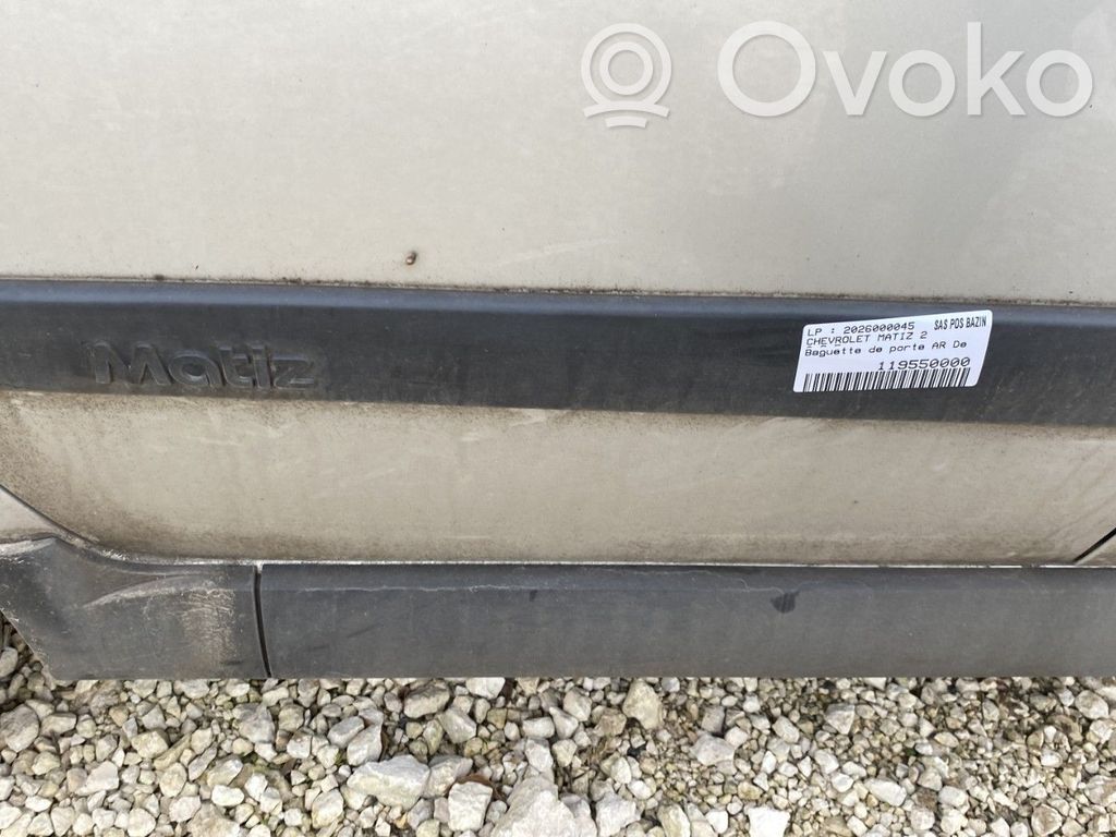 Chevrolet Matiz Moulure de porte arrière