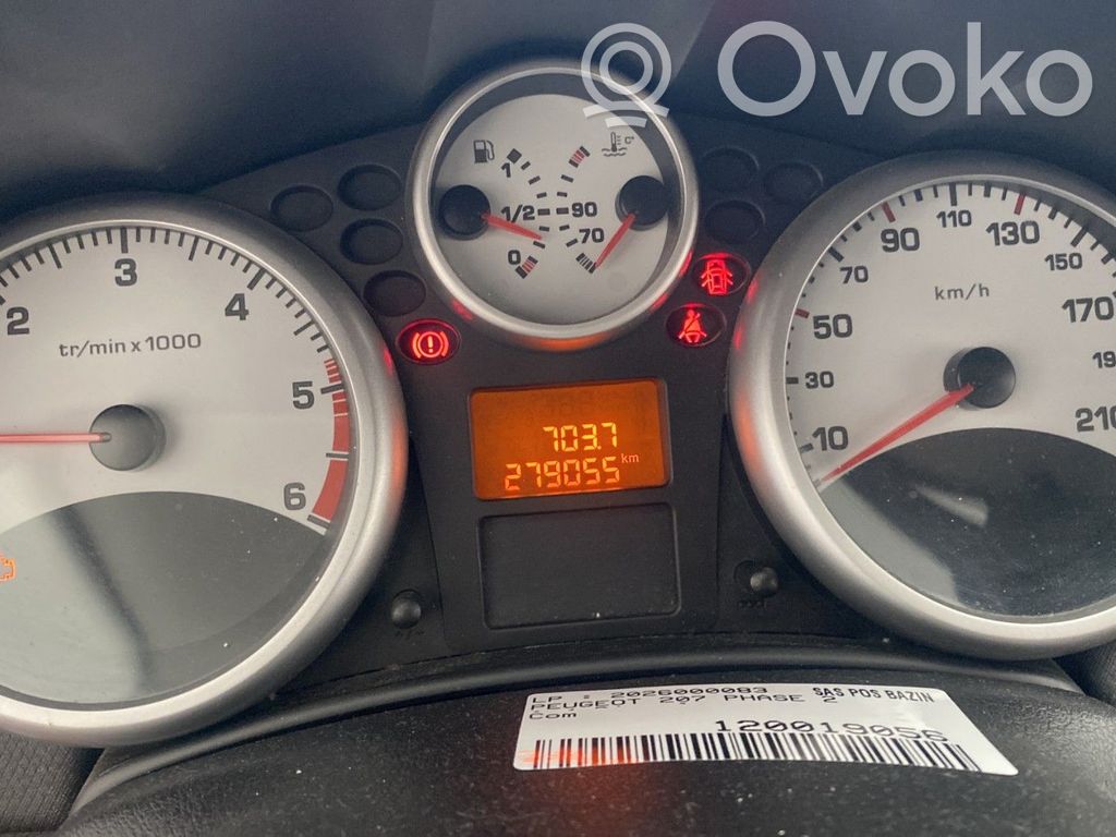 Peugeot 207 Tachimetro (quadro strumenti) 