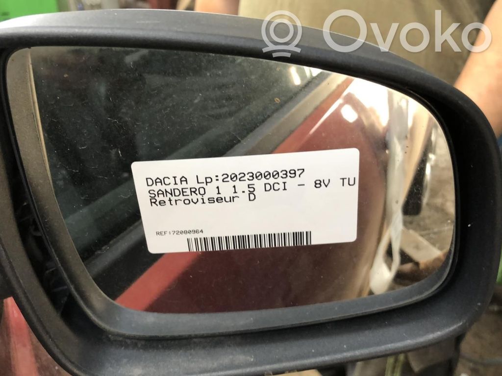 Dacia Sandero Manualne lusterko boczne drzwi przednich 