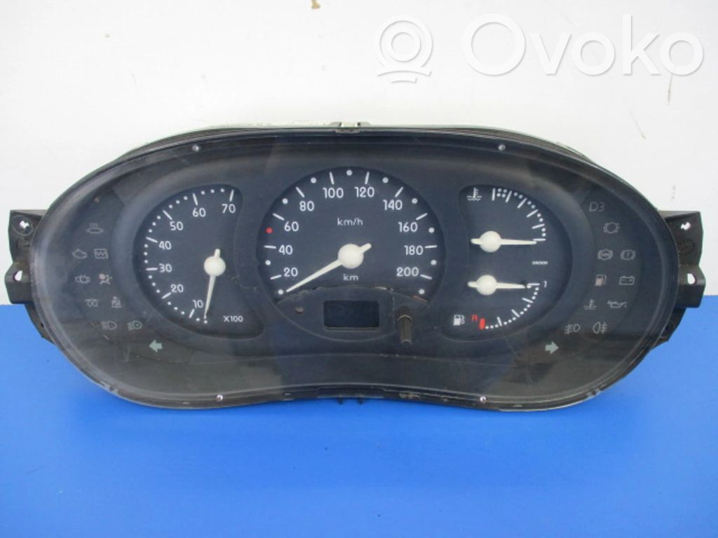 Renault Clio II Geschwindigkeitsmesser Cockpit 