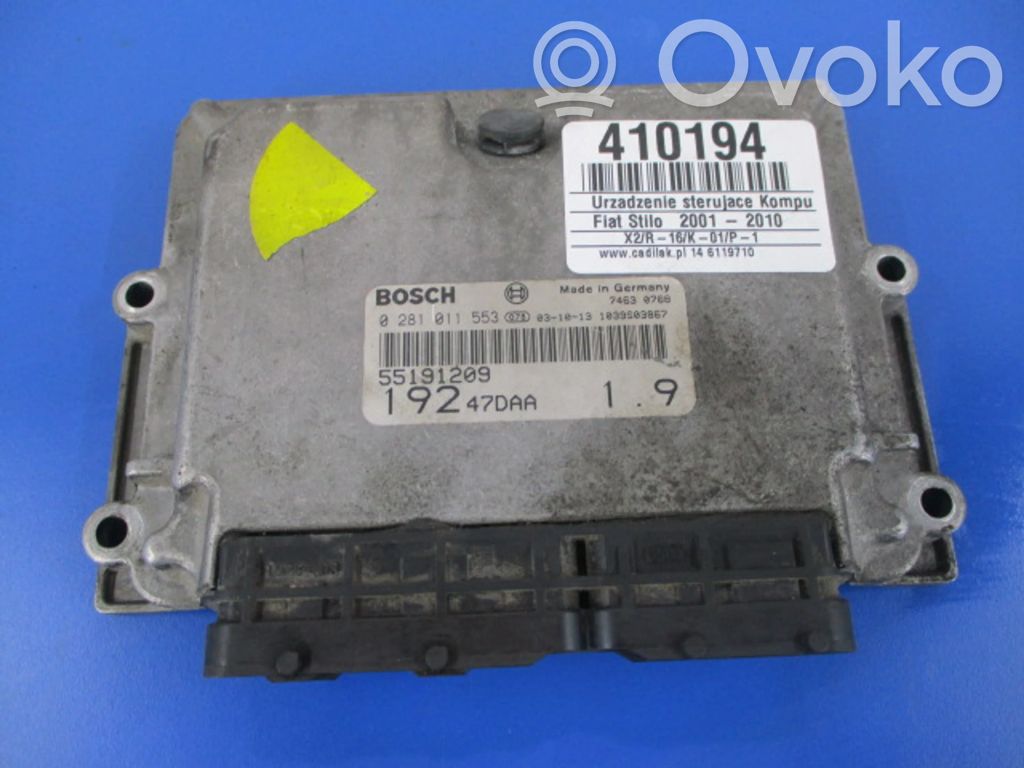 Fiat Stilo Centralina/modulo motore ECU 