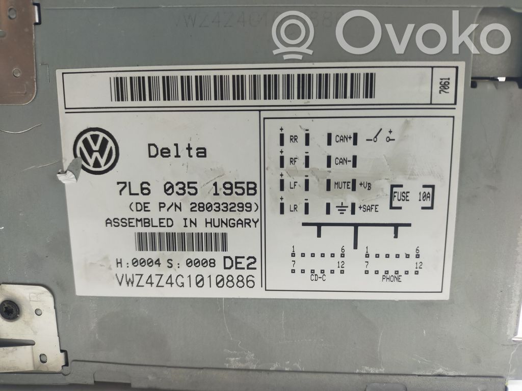 Volkswagen Touareg I Panel / Radioodtwarzacz CD/DVD/GPS