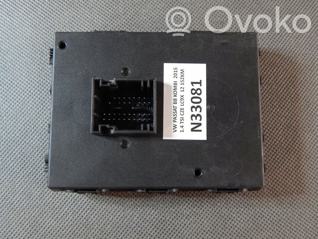Volkswagen PASSAT B8 Keyless (KESSY) go control unit/module 