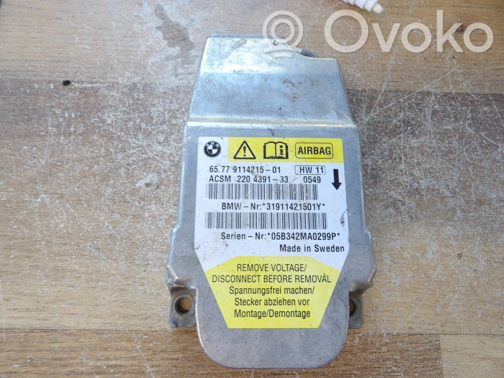 Module de contrôle airbag   9114215,220439133,31911421501Y