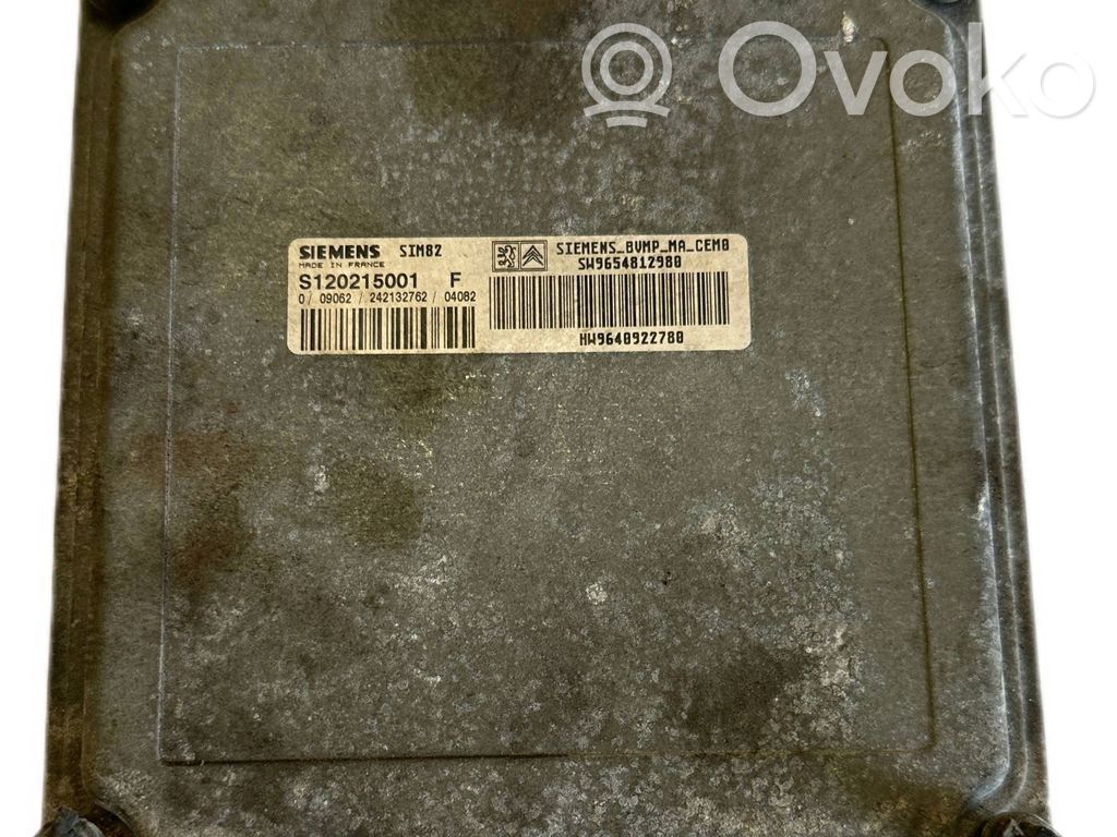 Unidad de control/módulo del motor   S120215001F,SW9654812980