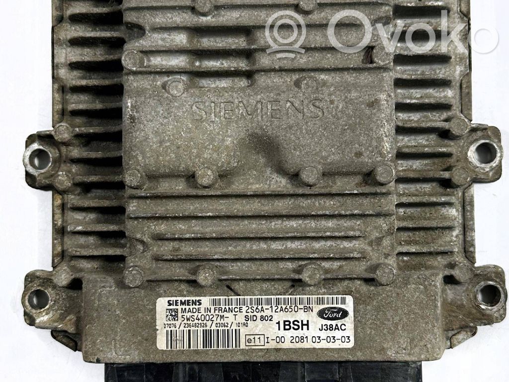 Ford Fiesta Unité de commande, module ECU de moteur 