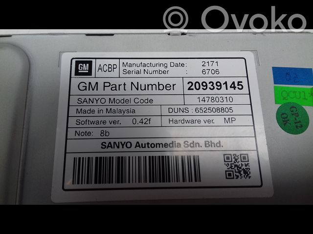 Opel Astra J Screen/display/small screen 