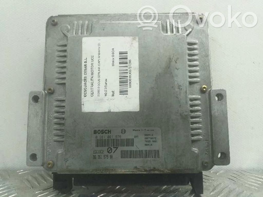 Unidad de control/módulo del motor   0281011976,9635157580