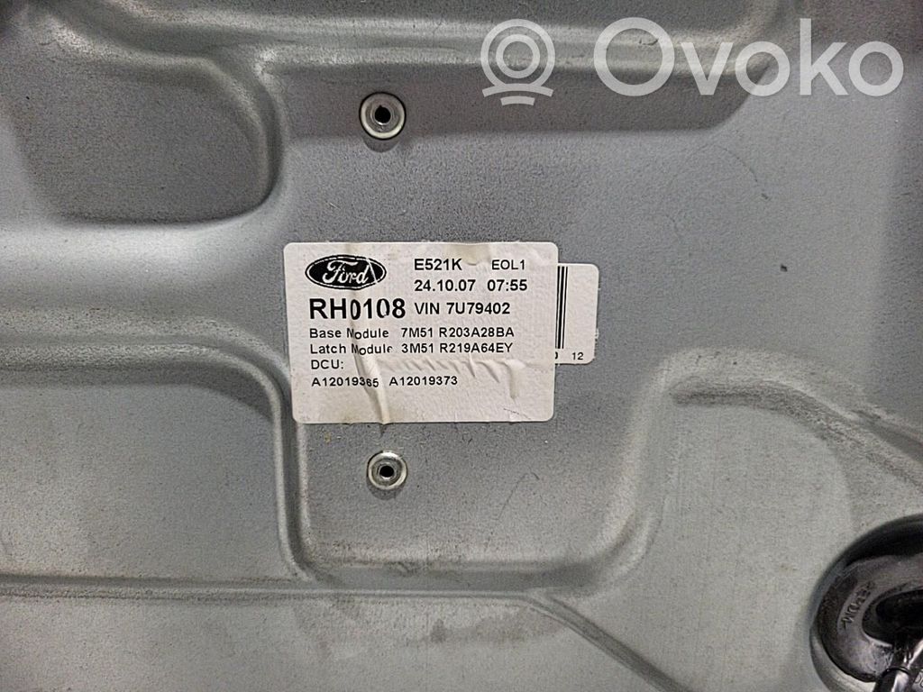 Ford C-MAX I Front door window regulator with motor 