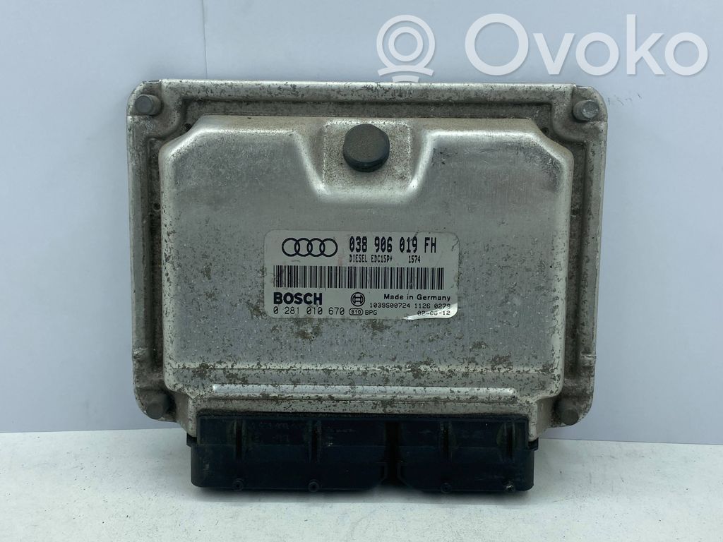 Engine control unit/module   038906019FH,0281010670,1039S00724
