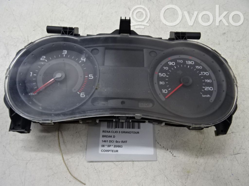 Renault Clio III Speedometer (instrument cluster) 