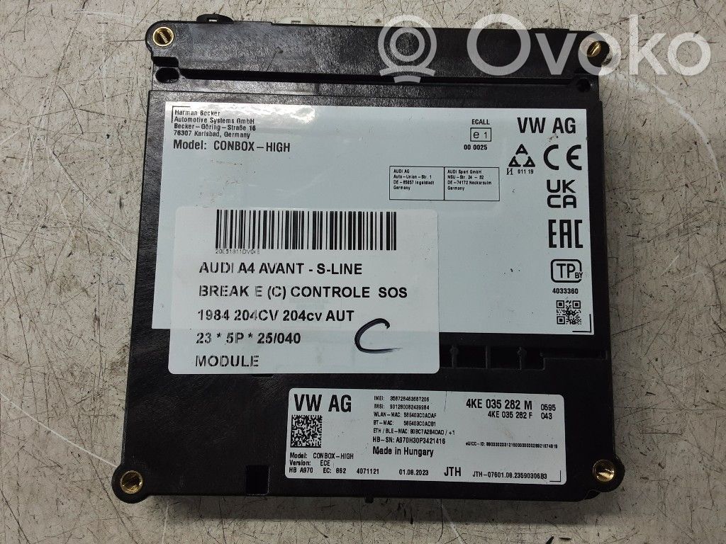 Otras unidades de control/módulos   4EK035282M,4EK035282M