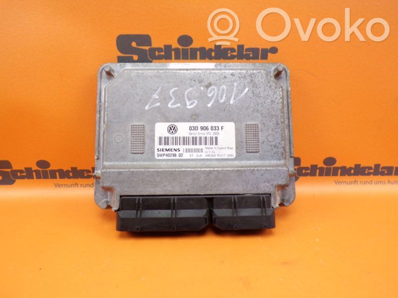 Unidad de control/módulo del motor   03D906033F,03D906033F