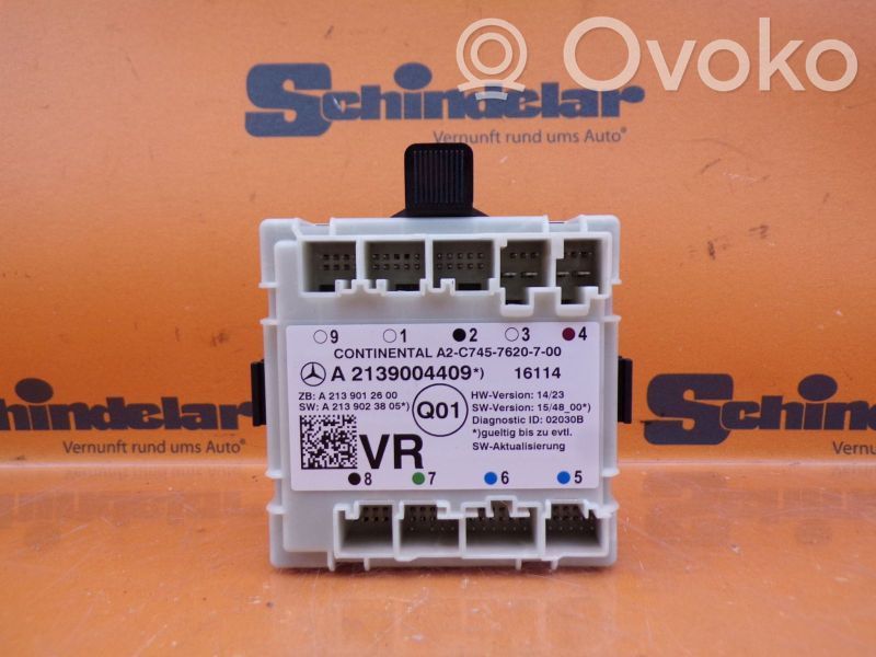 Unité de commande / module de verrouillage centralisé porte   A2139004409,A2139004409