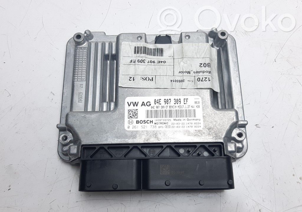 Engine control unit/module   04E907309EF,0261S21738