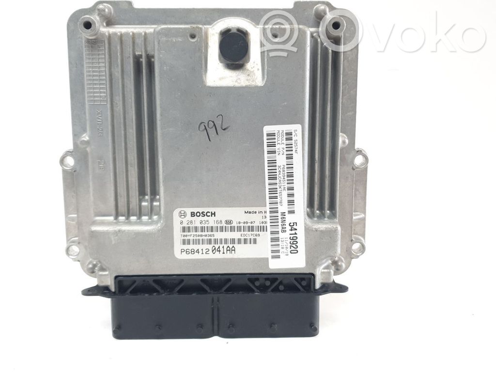 Engine control unit/module   68412041AA,0281035168