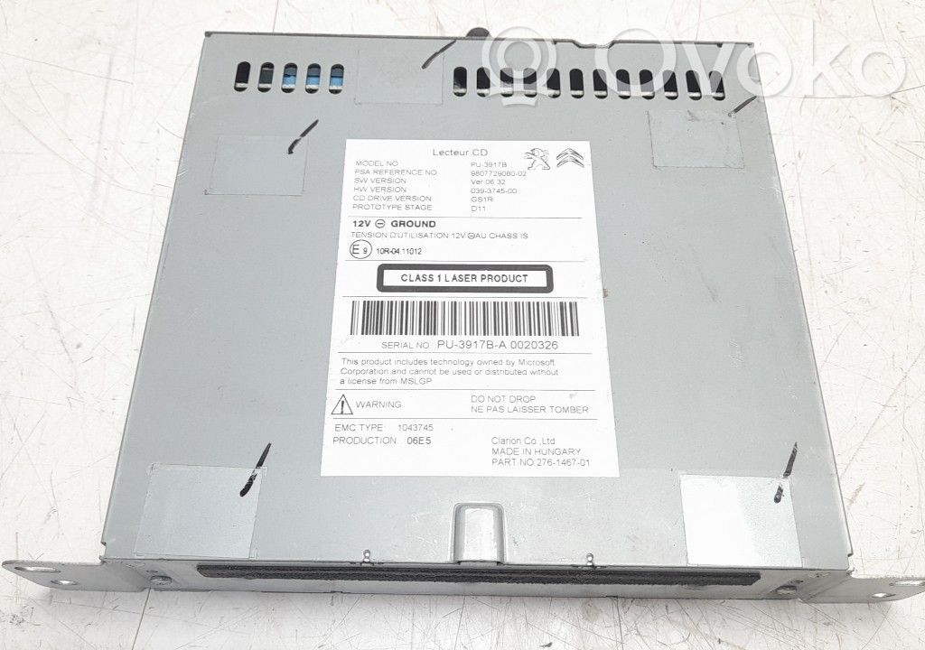 Peugeot 508 Audio HiFi garso valdymo blokas 