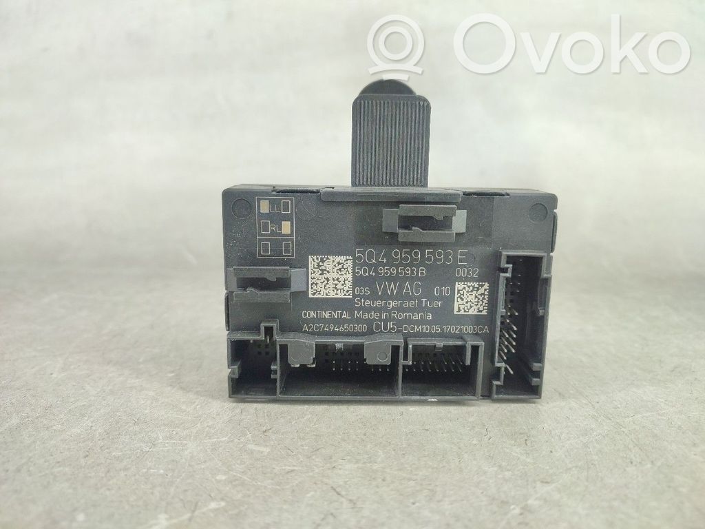 Unité de commande module de porte   5Q4959593E,5Q4959593B