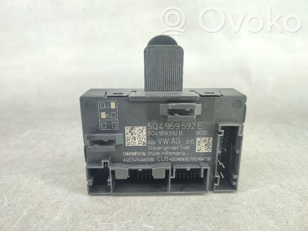 Unité de commande module de porte   5Q4959592E,5Q4959592B