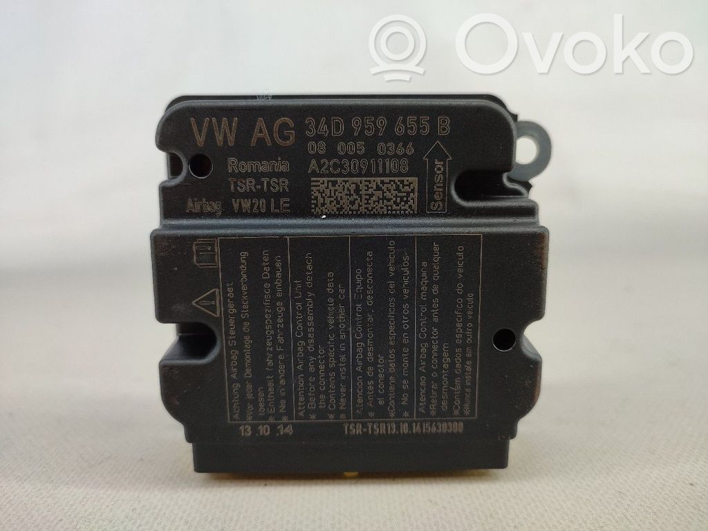 Airbag control unit/module   34D959655B,080050366