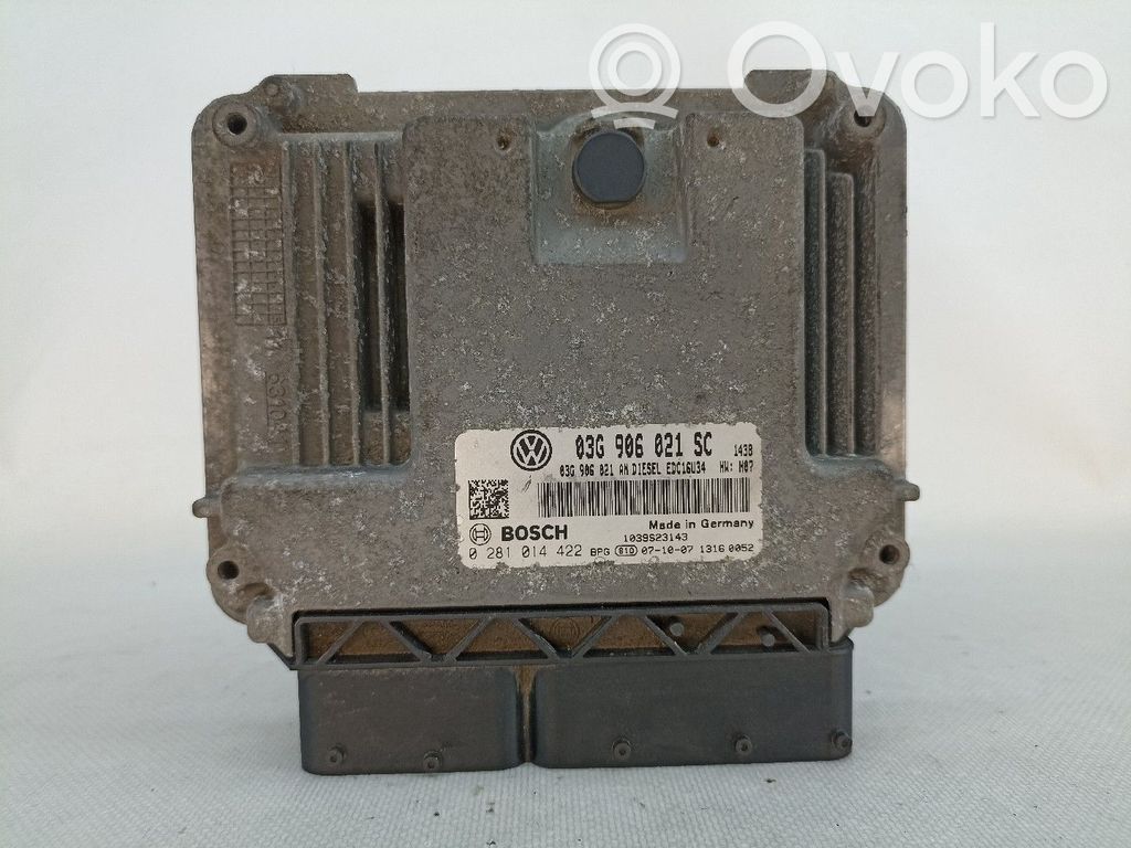 Unidad de control/módulo del motor   03G906021SC,0281014422,03G906021AN