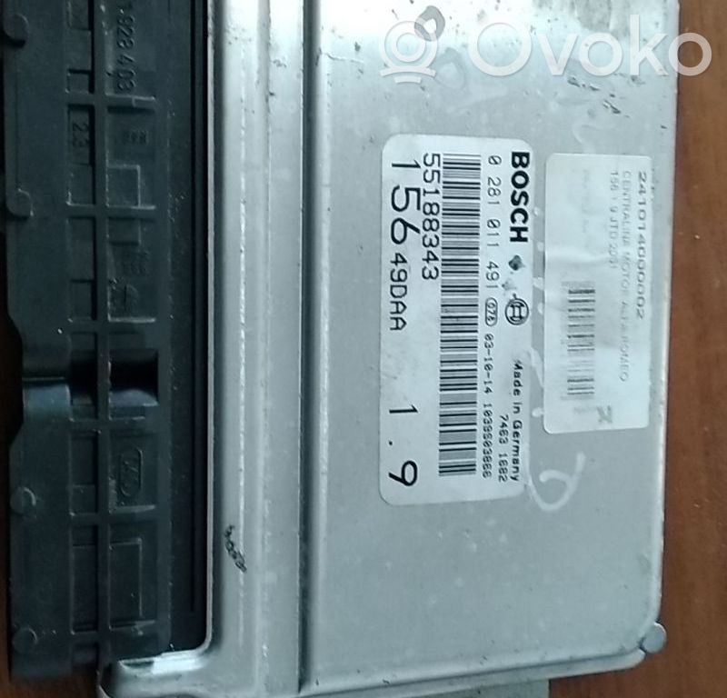 Engine control unit/module   0281011491,15649DAA