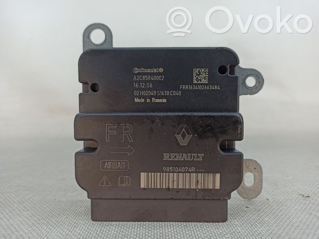 Turvatyynyn ohjainlaite/moduuli   985104074R,A2C85840002