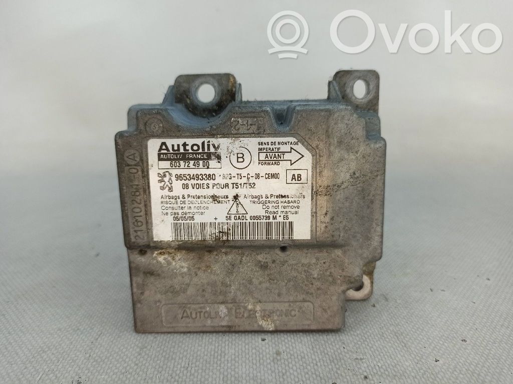 Unidad de control/módulo del Airbag   9653493380,603724900
