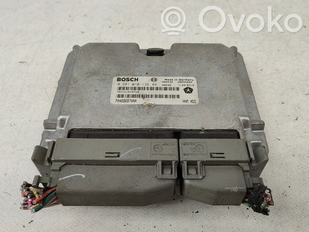 Engine control unit/module   0281010139,P04686870AA