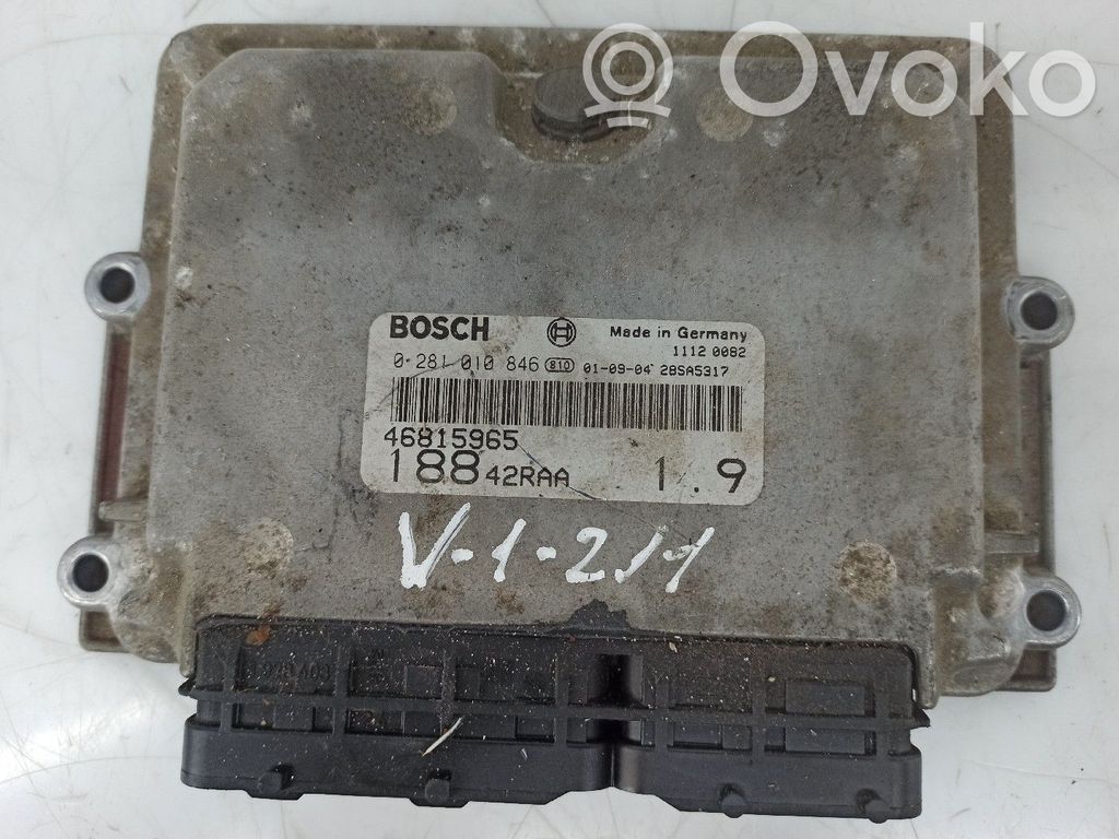 Fiat Punto (188) Calculateur moteur ECU