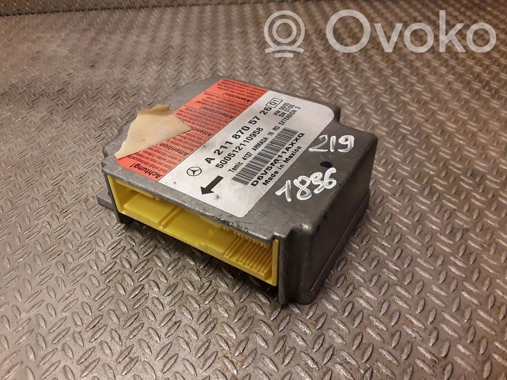 Mercedes-Benz CLS C219 Unitate/modul de comandă airbaguri 