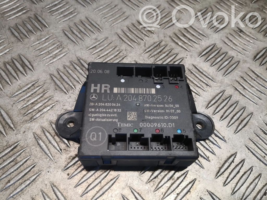 Mercedes-Benz C W204 Door control unit/module 