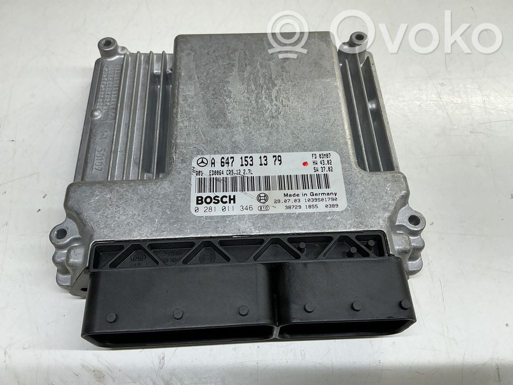 Engine control unit/module   A6471531379,0281011346,1039S01790