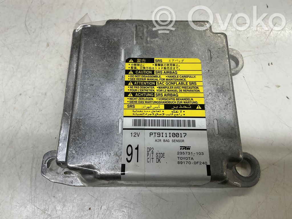 Toyota Corolla Verso E121 Unitate/modul de comandă airbaguri 