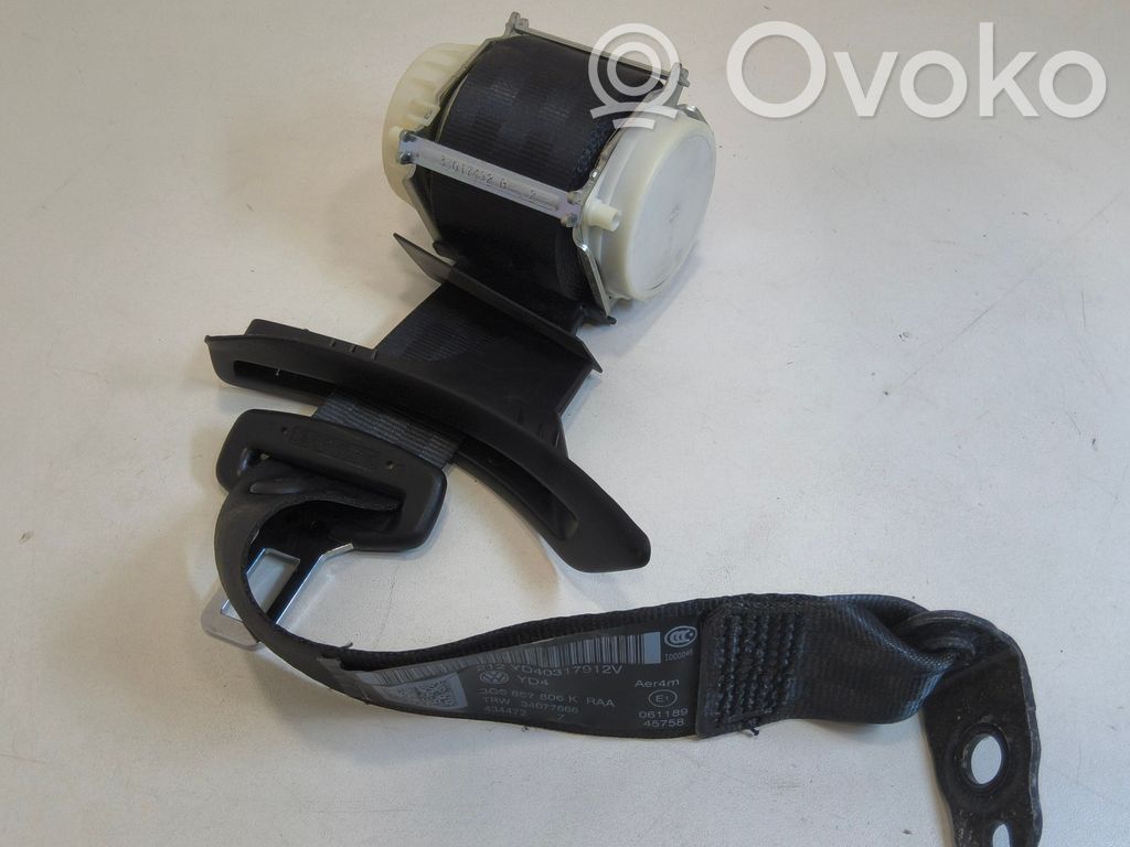 Volkswagen PASSAT B7 Cinturón trasero 