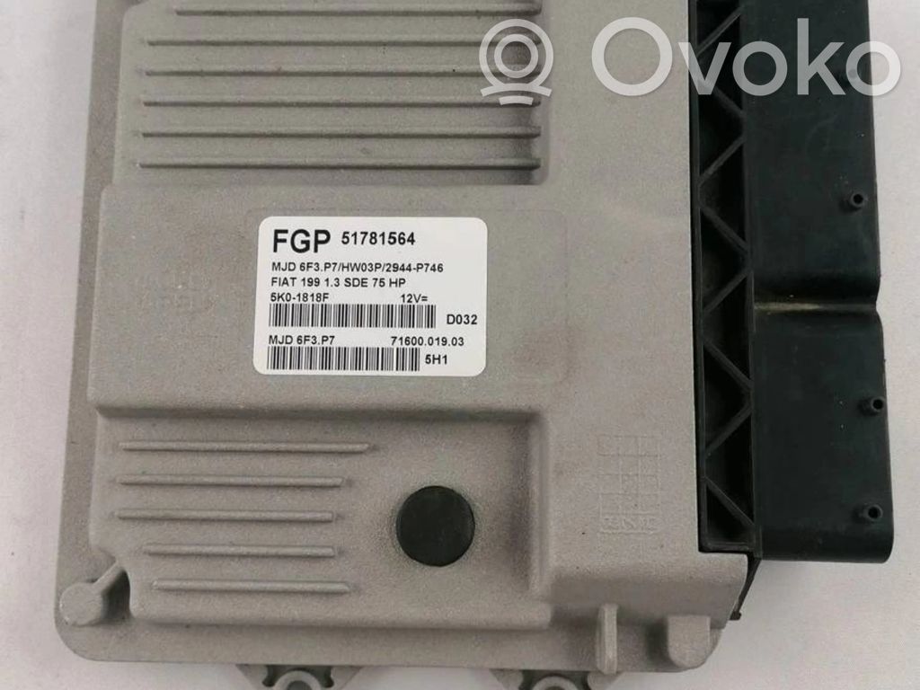 Engine control unit/module   51781564,7160001903,5K01818F