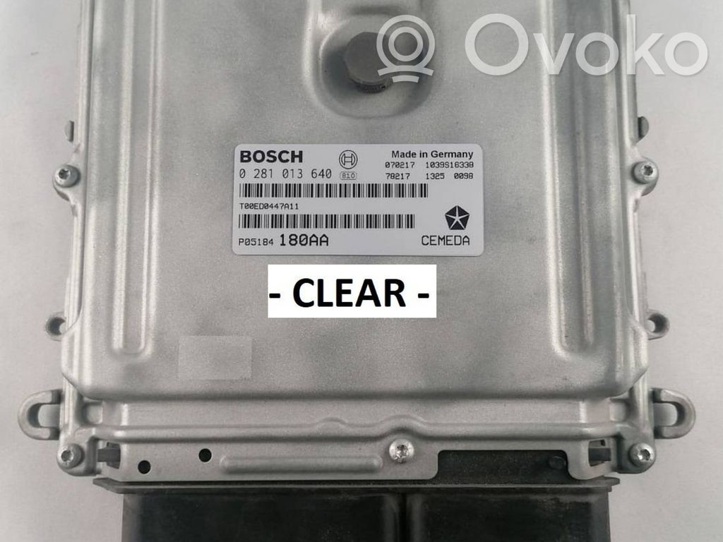 Engine control unit/module ECU   P05184180AA,0281013640,T00ED0447A11
