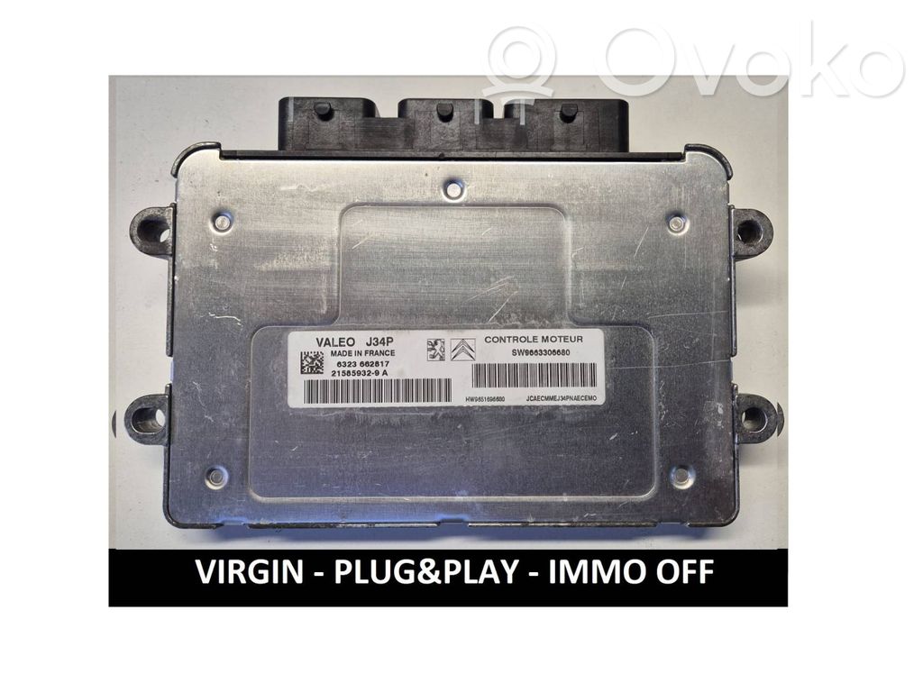 Engine control unit/module   215859329A,SW9663306680