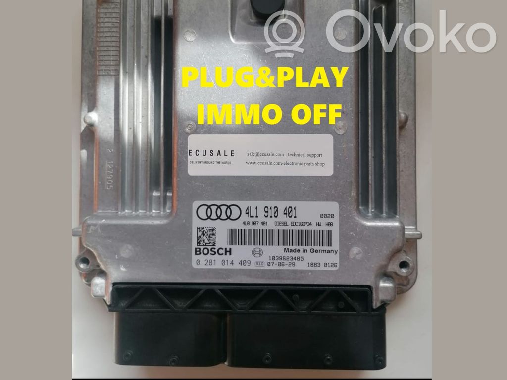 Engine control unit/module   0281014409,4L0907401,4L1910401